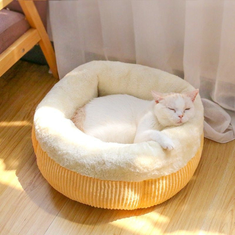 Calming Cat Bed — Cozy Round Donut Nest for Cats & Puppies