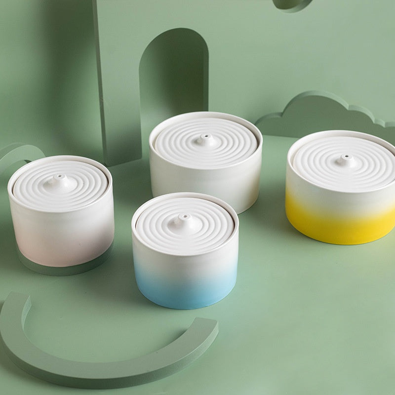Ceramic Cat Water Fountain — Electric Drinking Dispenser