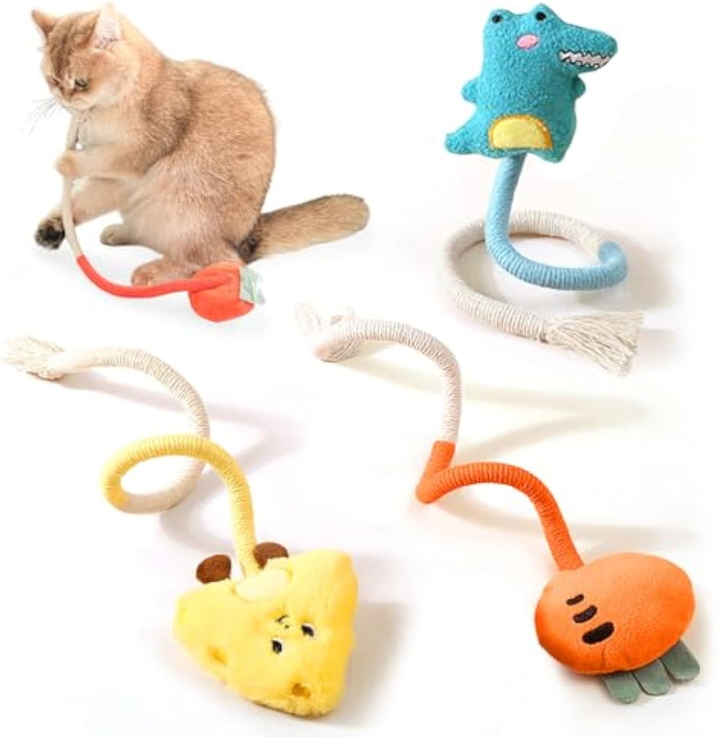 Silvervine Catnip Cat Toys — Wire-Free Dental Chew Set