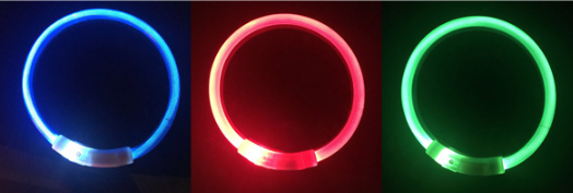 USB charging light collar night light dog collar LED Teddy Golden Retriever dog collar full dog breed