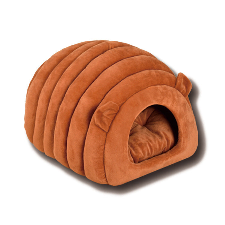 Cozy Cat Cave Bed — Warm Winter Hideaway for Cats