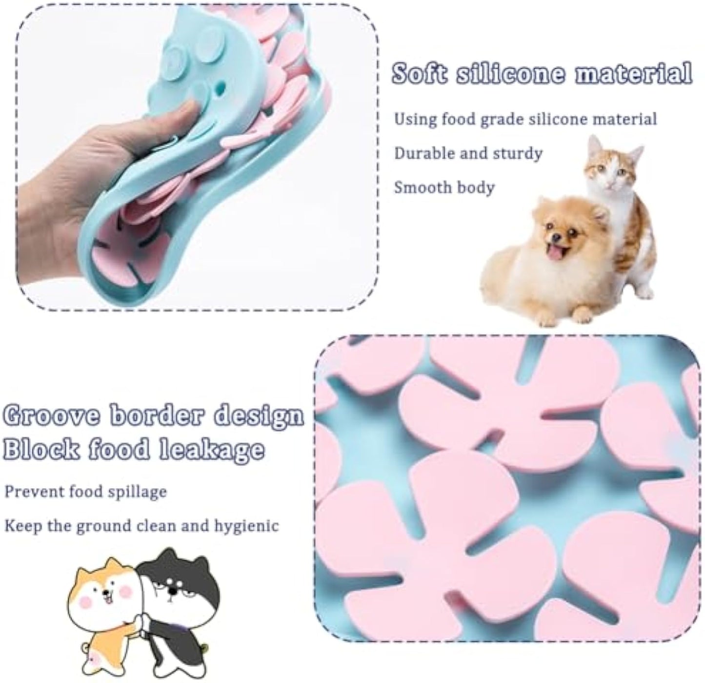 Slow Feeder Lick Mat for Dogs — Calming Silicone Pad