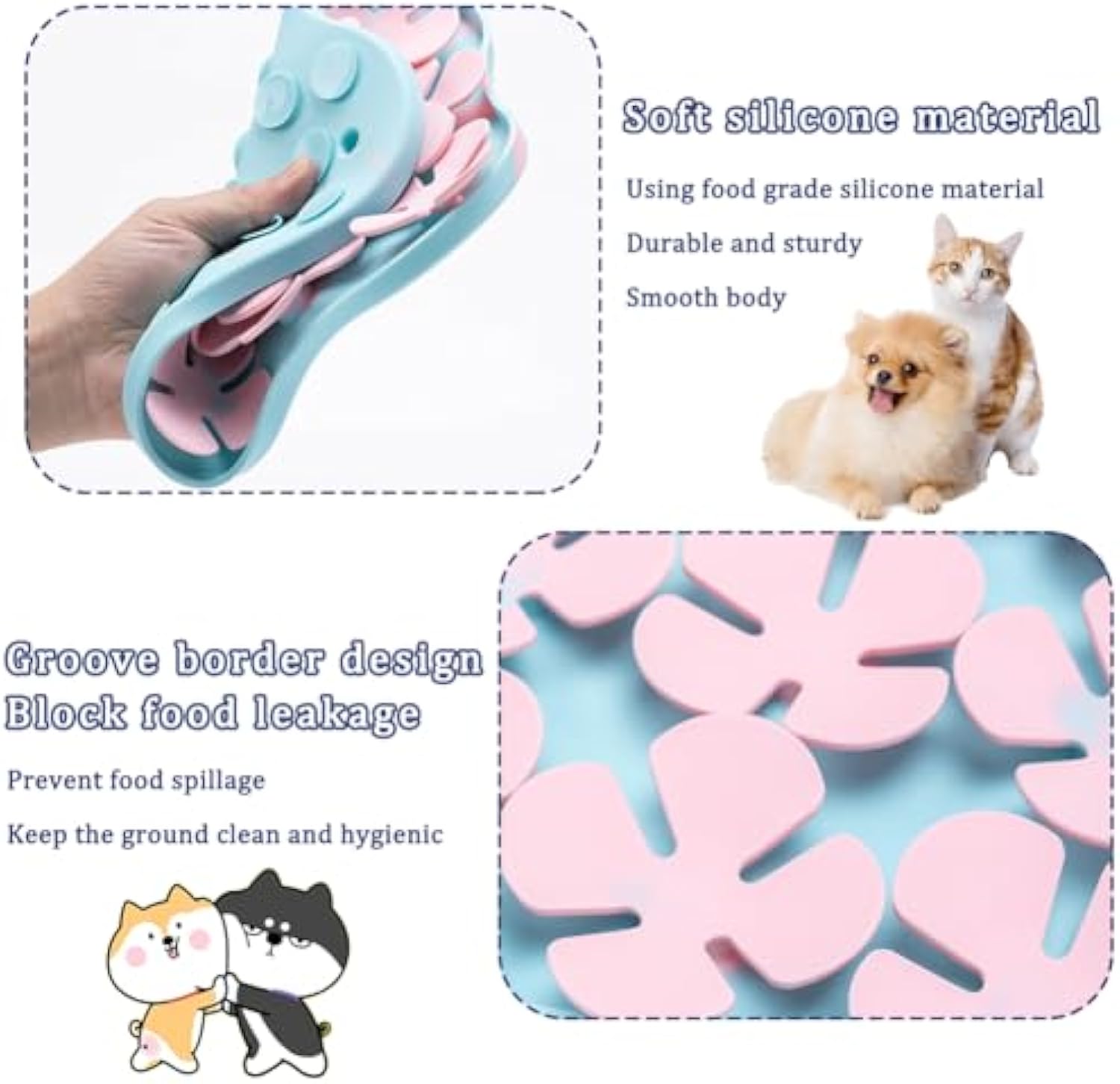 Slow Feeder Lick Mat for Dogs — Calming Silicone Pad
