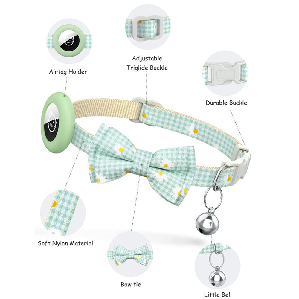 Additional view of Plaid Bow Dog & Cat Collar — Adorable Everyday Charm