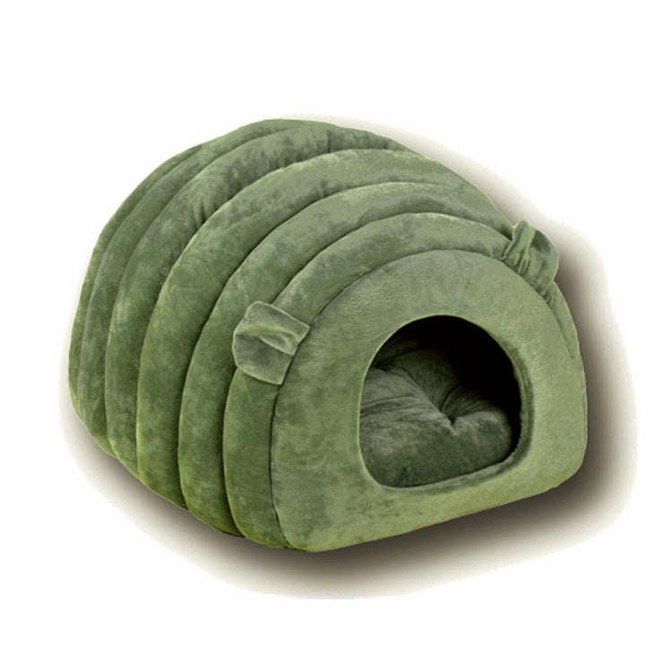 Cozy Cat Cave Bed — Warm Winter Hideaway for Cats