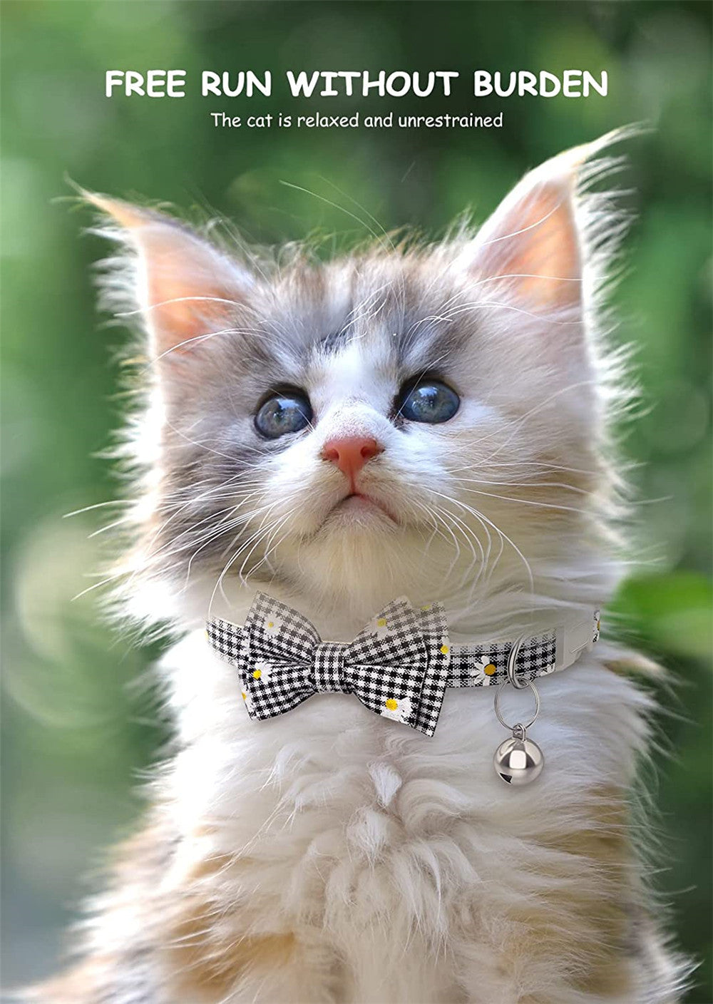 Additional view of Plaid Bow Dog & Cat Collar — Adorable Everyday Charm