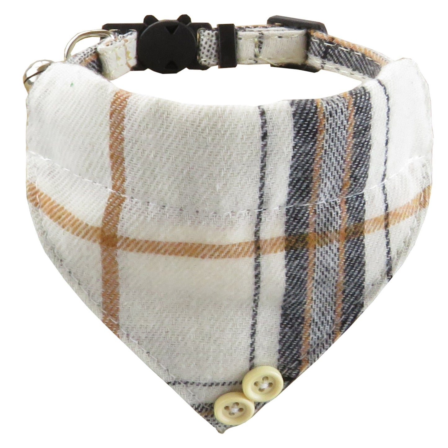 Breakaway Cat Collar with Bow Tie & Plaid Bandana
