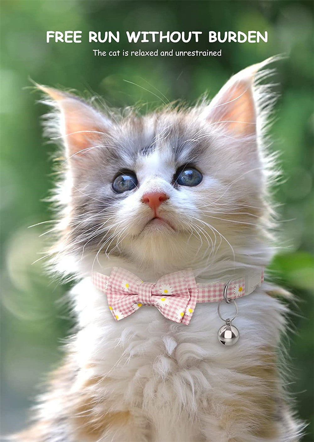 Additional view of Plaid Bow Dog & Cat Collar — Adorable Everyday Charm