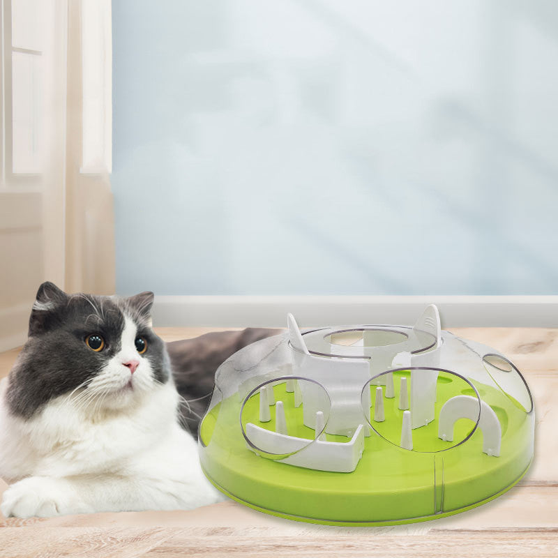 Cat IQ Puzzle Feeder — Slow Feeder Treat Toy