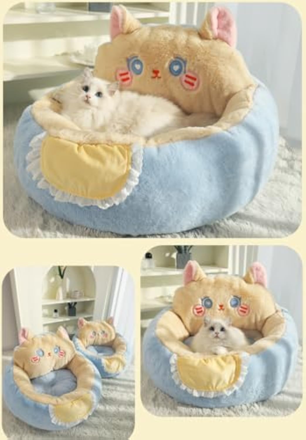 Calming Cat Cave Bed — Cozy Plush Tent for Cats & Small Dogs
