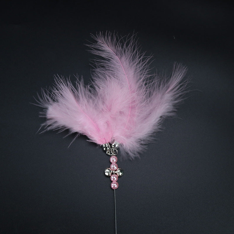 Fairy Feather Cat Teaser Wand with Jingle Bell