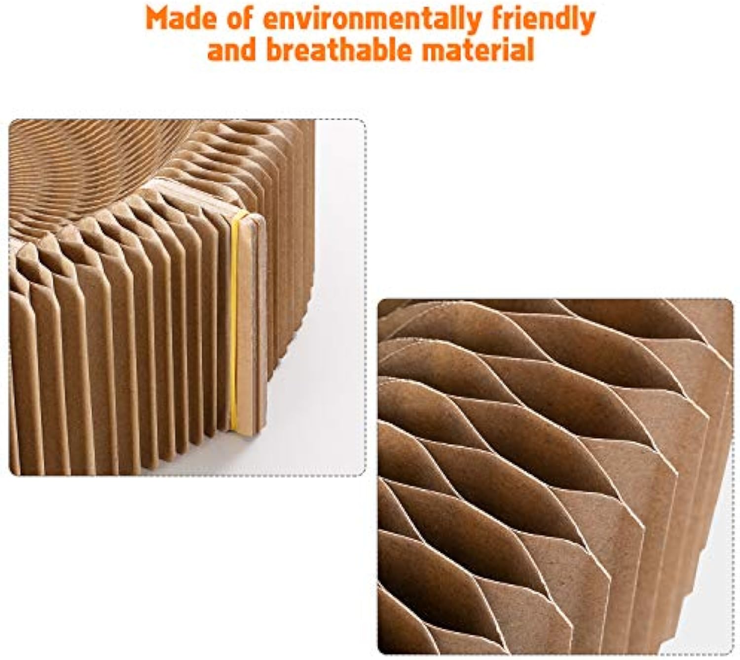Collapsible Cardboard Cat Scratcher Lounge Bed for Indoor Cats