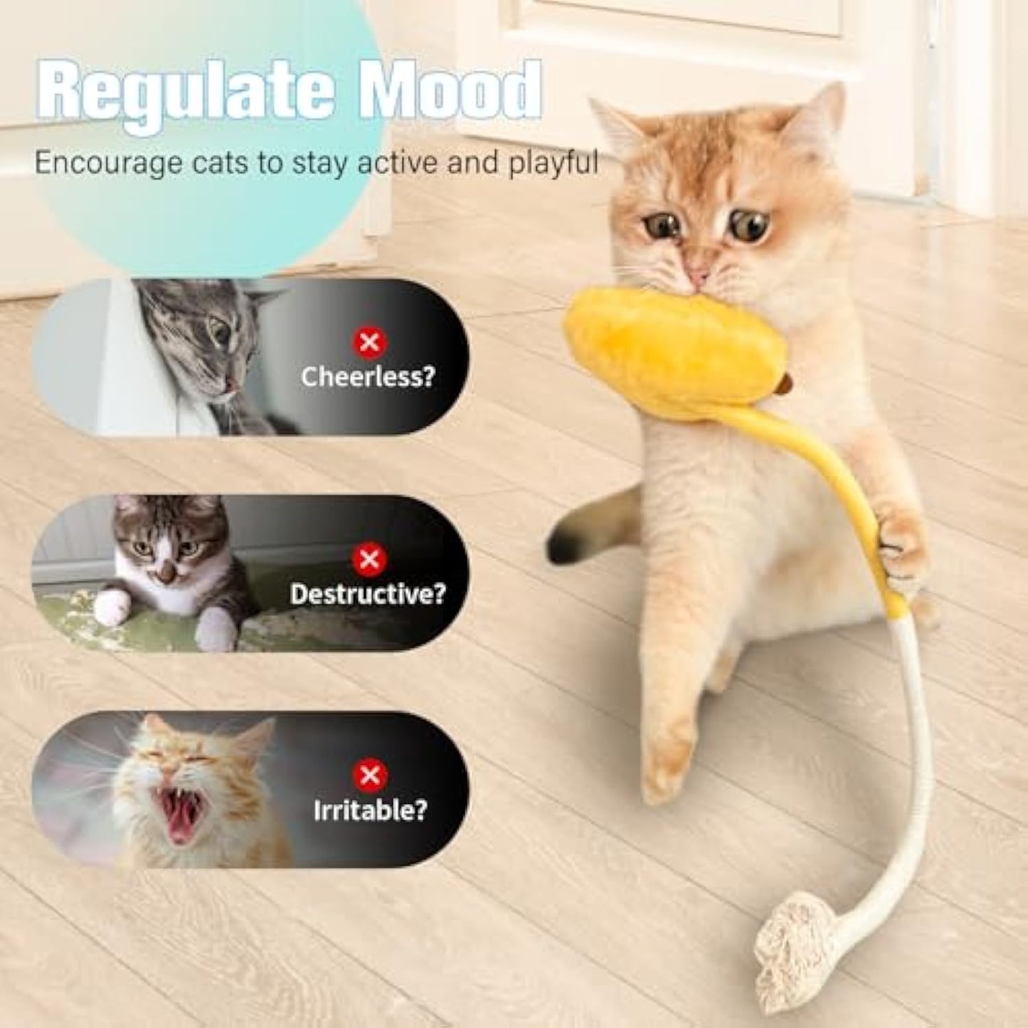 Silvervine Catnip Cat Toys — Wire-Free Dental Chew Set