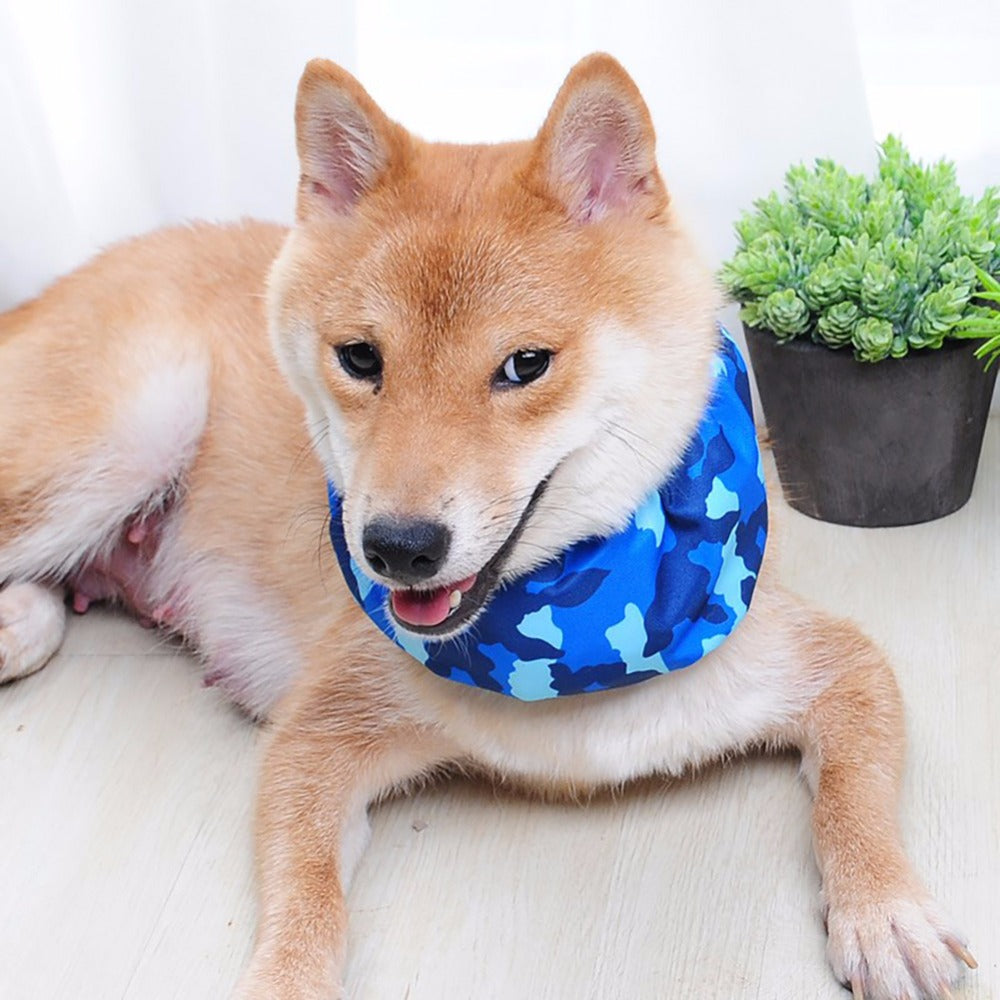 Pet Cooling Scarf with Ice Pack — Summer Heat Relief Bandana
