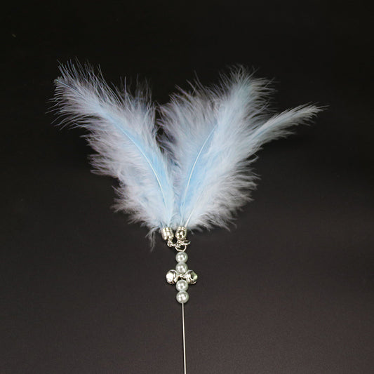 Fairy Feather Cat Teaser Wand with Jingle Bell