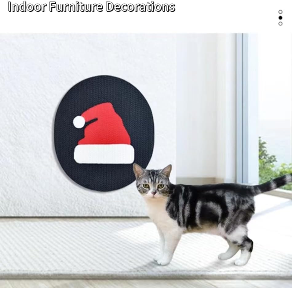 Wall-Mounted Cat Scratcher Pad with Catnip for Indoor Cats