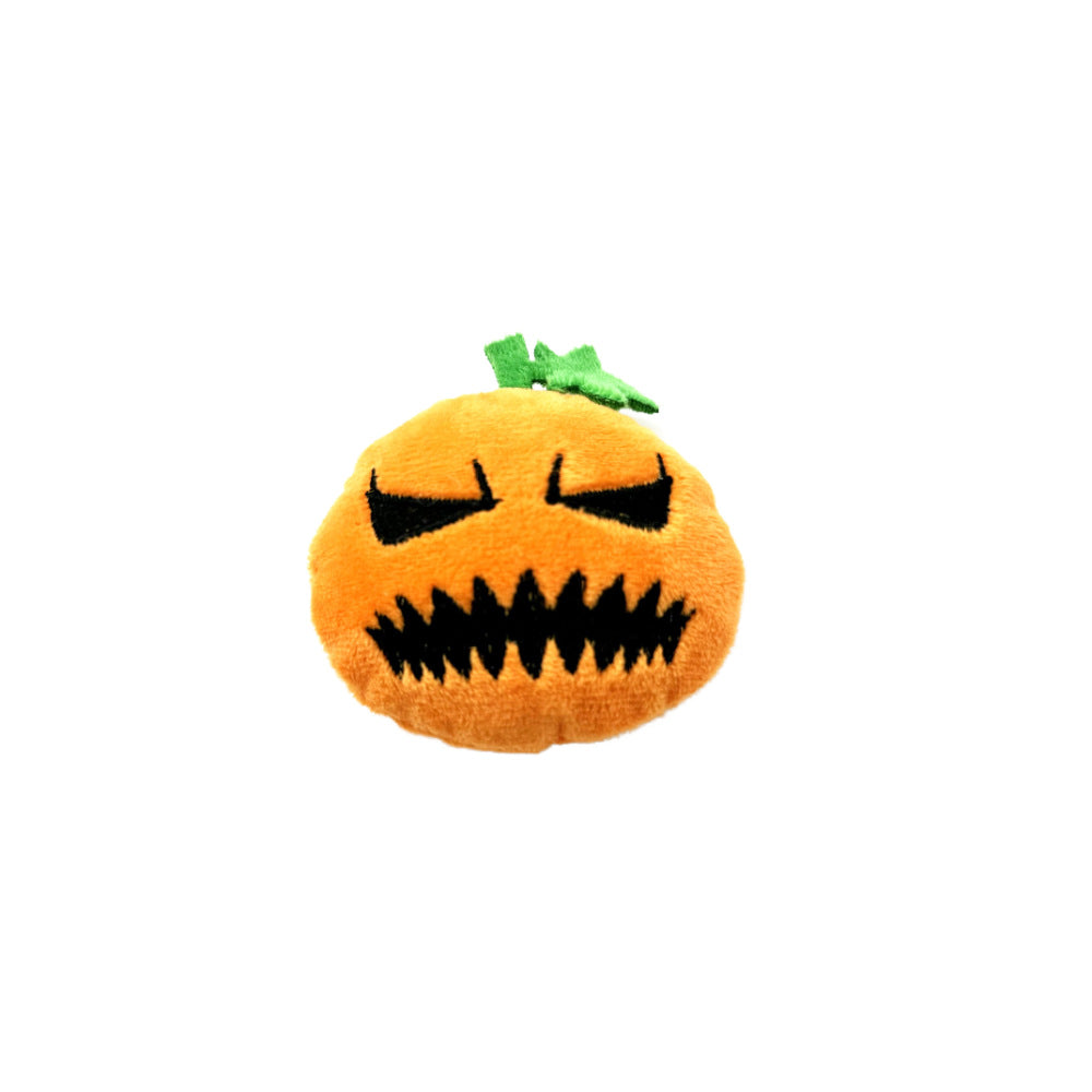 Additional view of Halloween Pumpkin Cat Toy - Plush Bite & Molar Chew