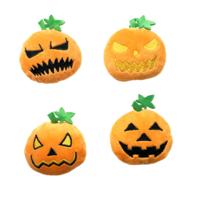Additional view of Halloween Pumpkin Cat Toy - Plush Bite & Molar Chew