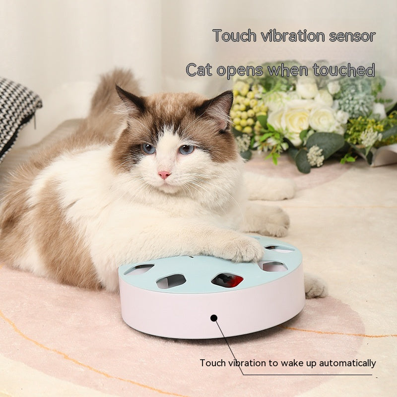 Automatic UFO Cat Teaser Toy with Rotating Feather