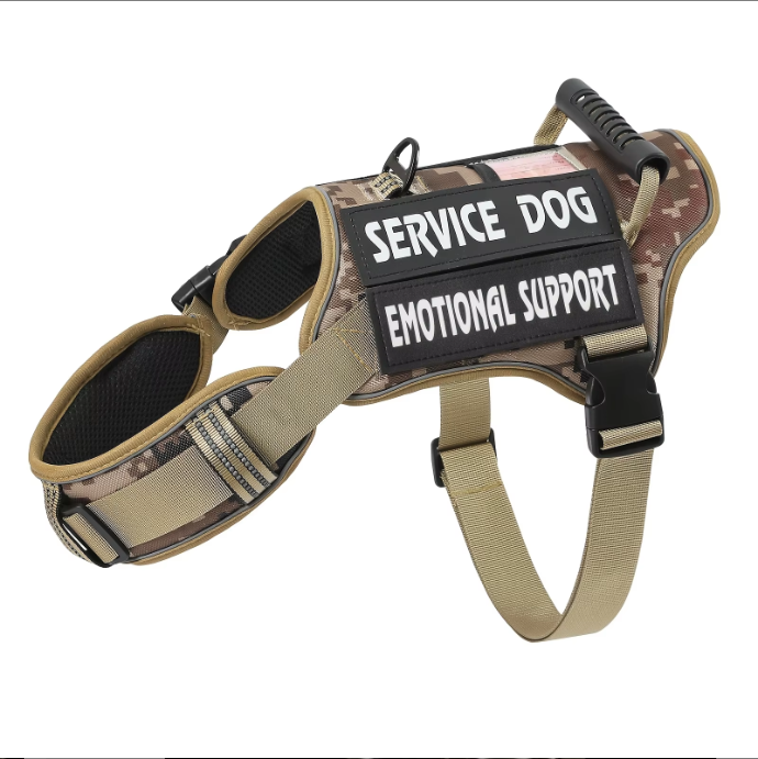 Tactical No-Pull Dog Harness with Control Handle & Reflective Trim