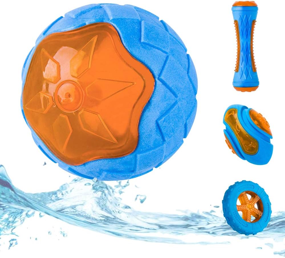 Floating Dog Pool Toys - Squeaky Fetch Set for Water Play - photo 4