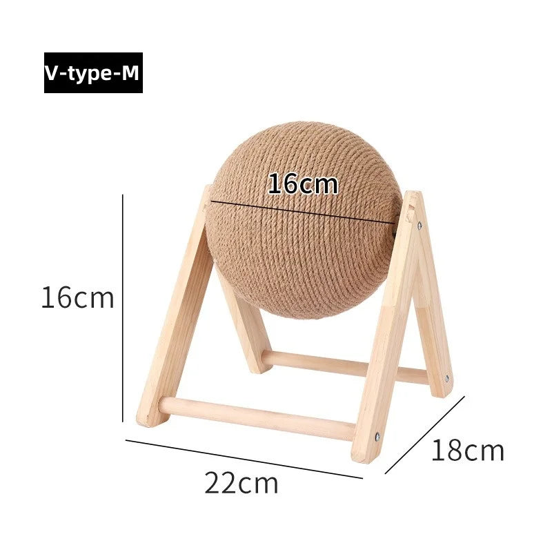 Size guide of Sisal Spin Cat Scratcher Ball
