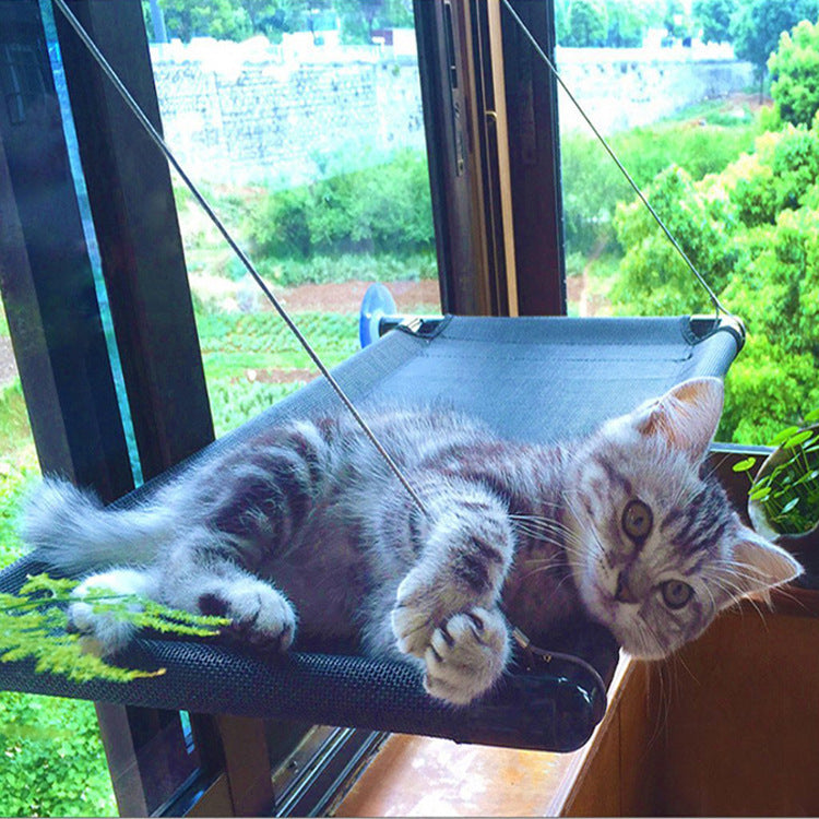 Window Cat Hammock — Suction Cup Sunbathing Perch