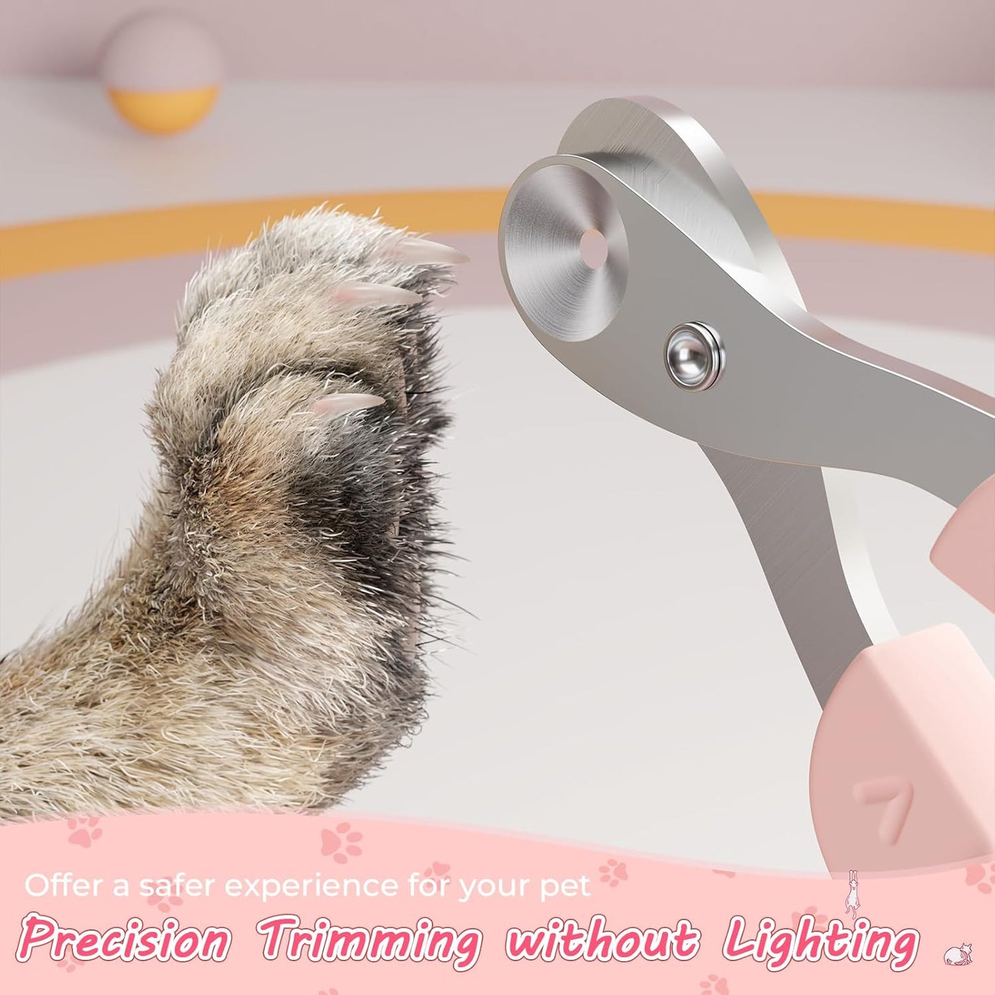 Cat Nail Clipper with Safety Positioning Hole — No-Quick Trimmer