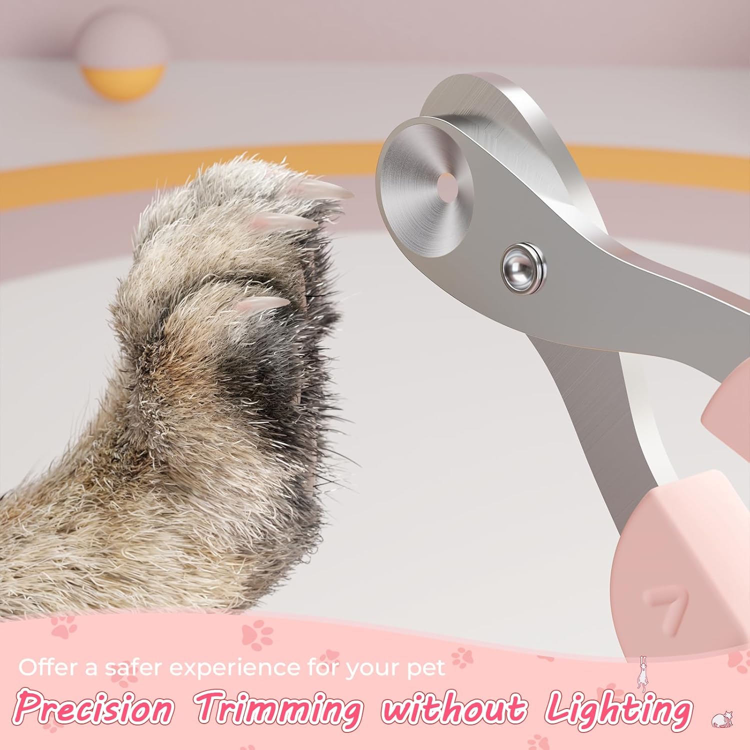 Cat Nail Clipper with Safety Positioning Hole — No-Quick Trimmer