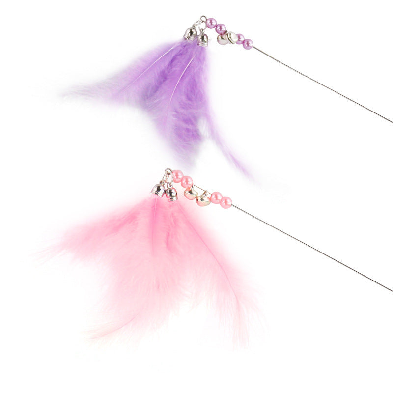 Fairy Feather Cat Teaser Wand with Jingle Bell