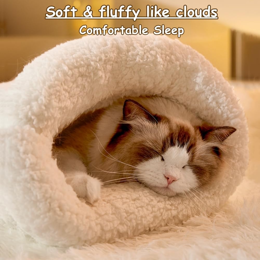 Calming Cat Sleeping Bag — Cozy Self-Warming Cave Bed