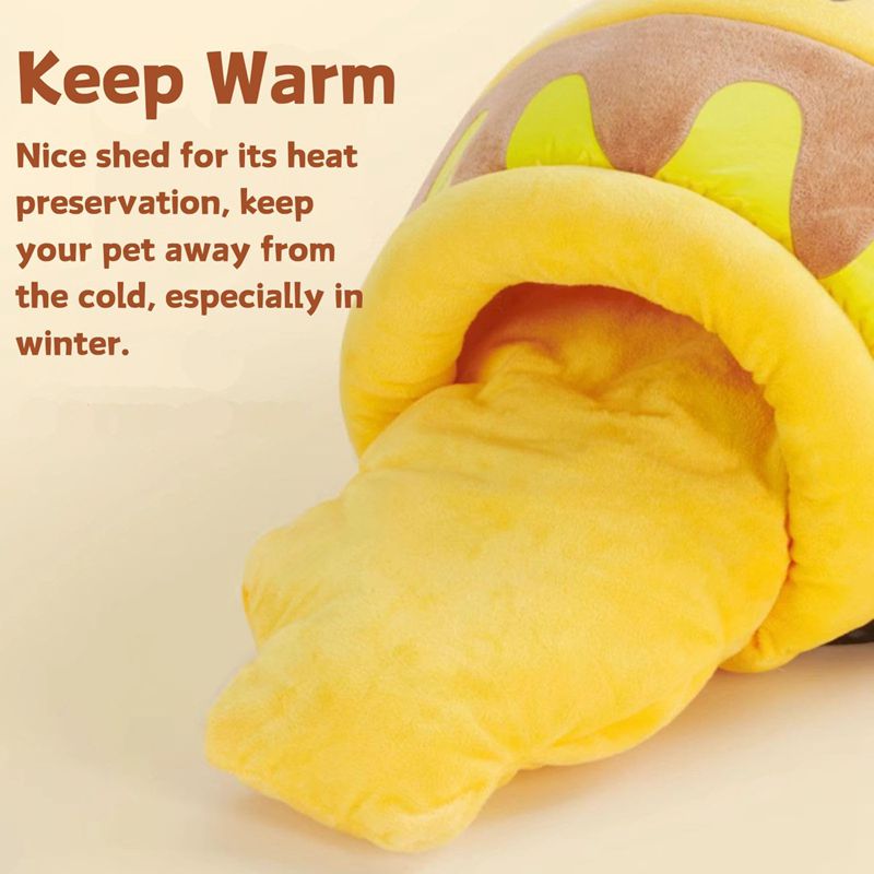 Honey Pot Cat Cave Bed — Cozy Memory Foam Hideaway