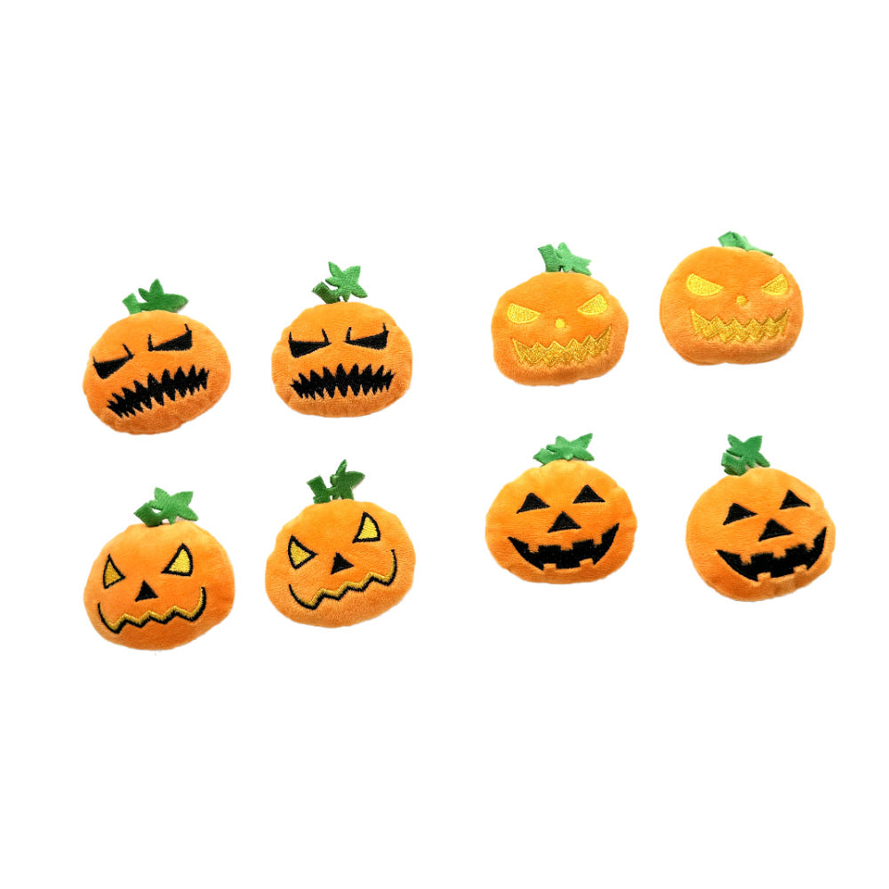 Additional view of Halloween Pumpkin Cat Toy - Plush Bite & Molar Chew