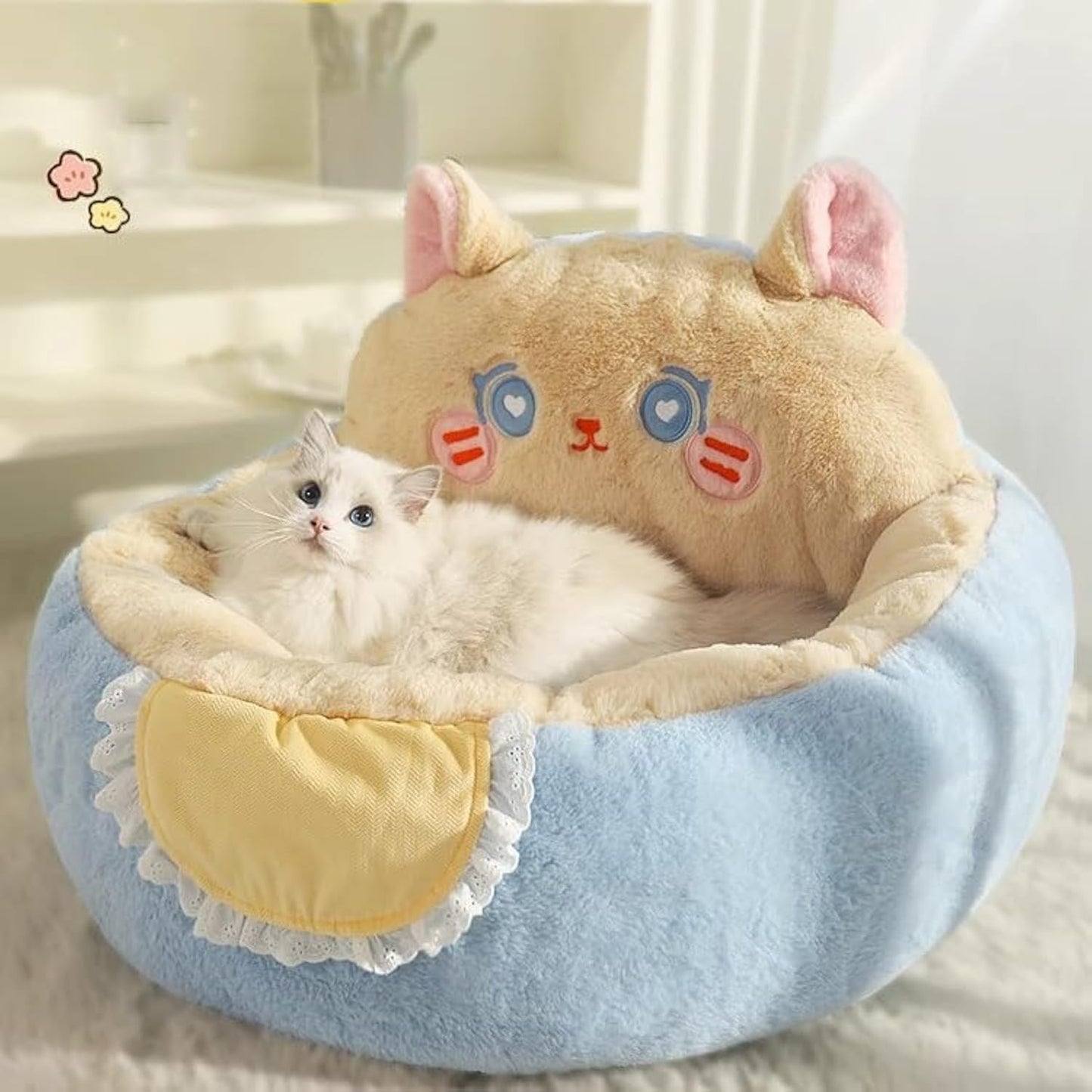 Calming Cat Cave Bed — Cozy Plush Tent for Cats & Small Dogs