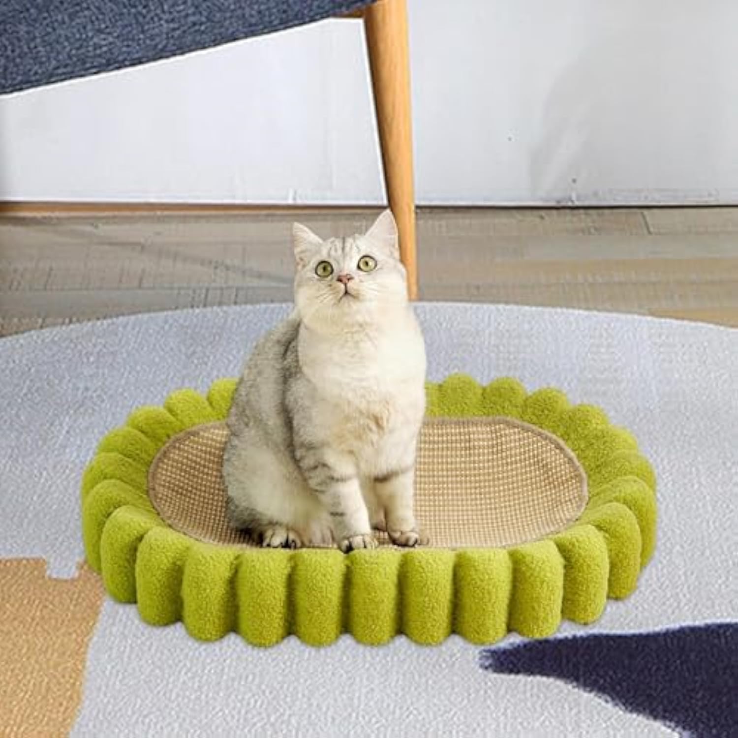 Oval Cat Scratcher Bowl Bed — 2-in-1 Lounge & Furniture Saver