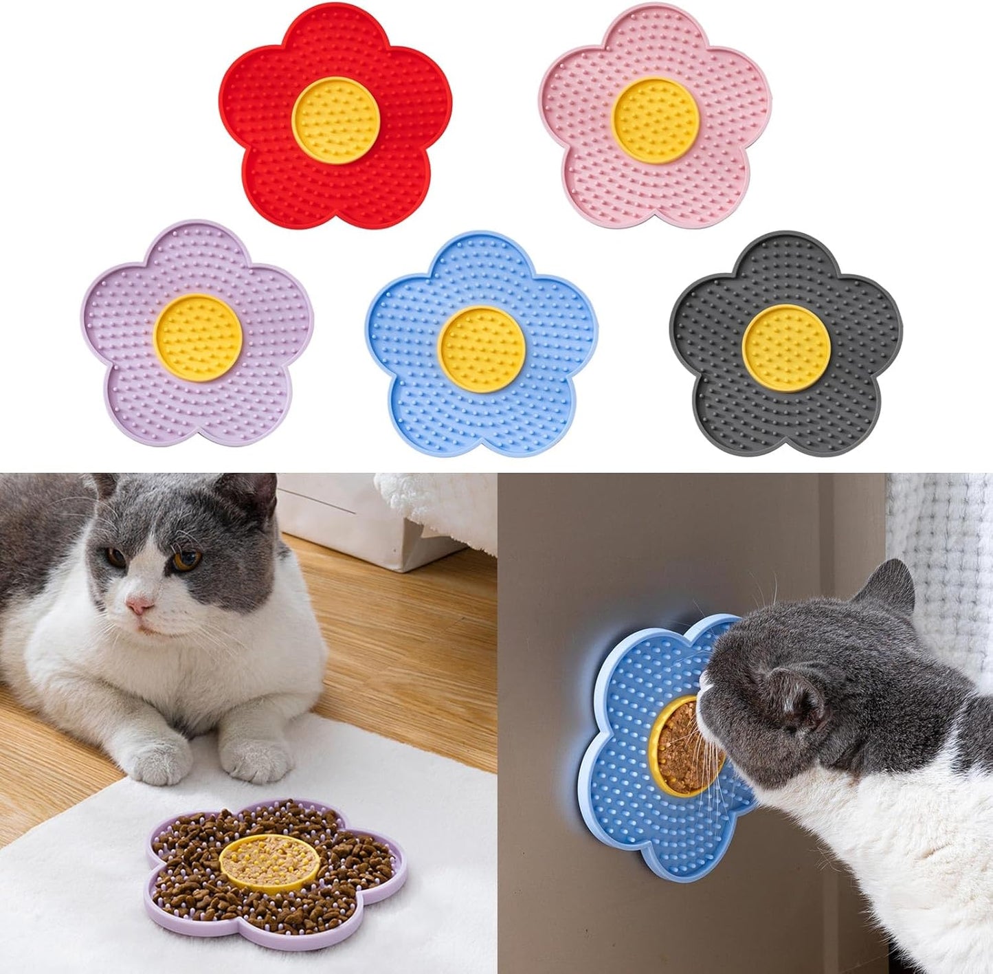 Slow Feeder Licking Mat for Dogs & Cats with Suction Cups