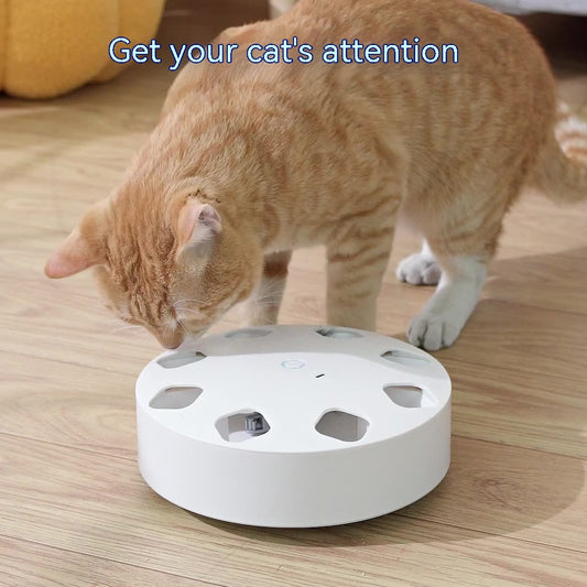 Automatic UFO Cat Teaser Toy with Rotating Feather