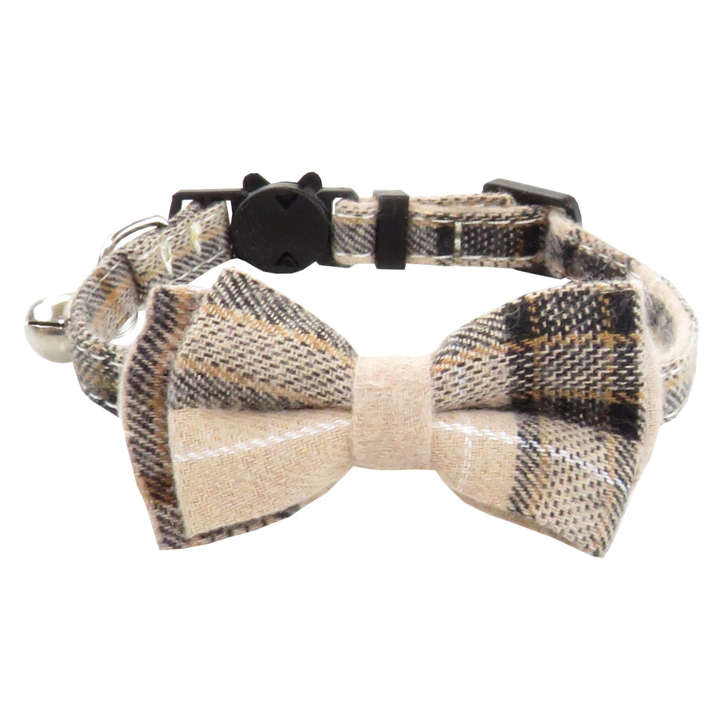 Breakaway Cat Collar with Bow Tie & Plaid Bandana