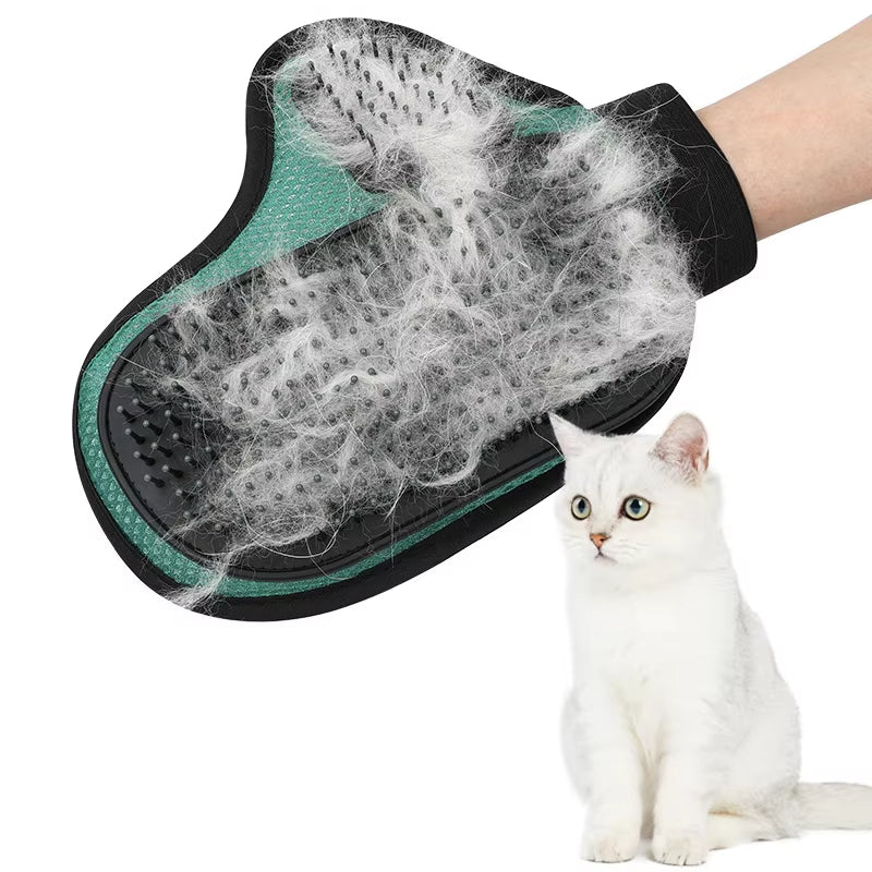 Pet Grooming Glove for Shedding — Cat & Dog Hair Remover