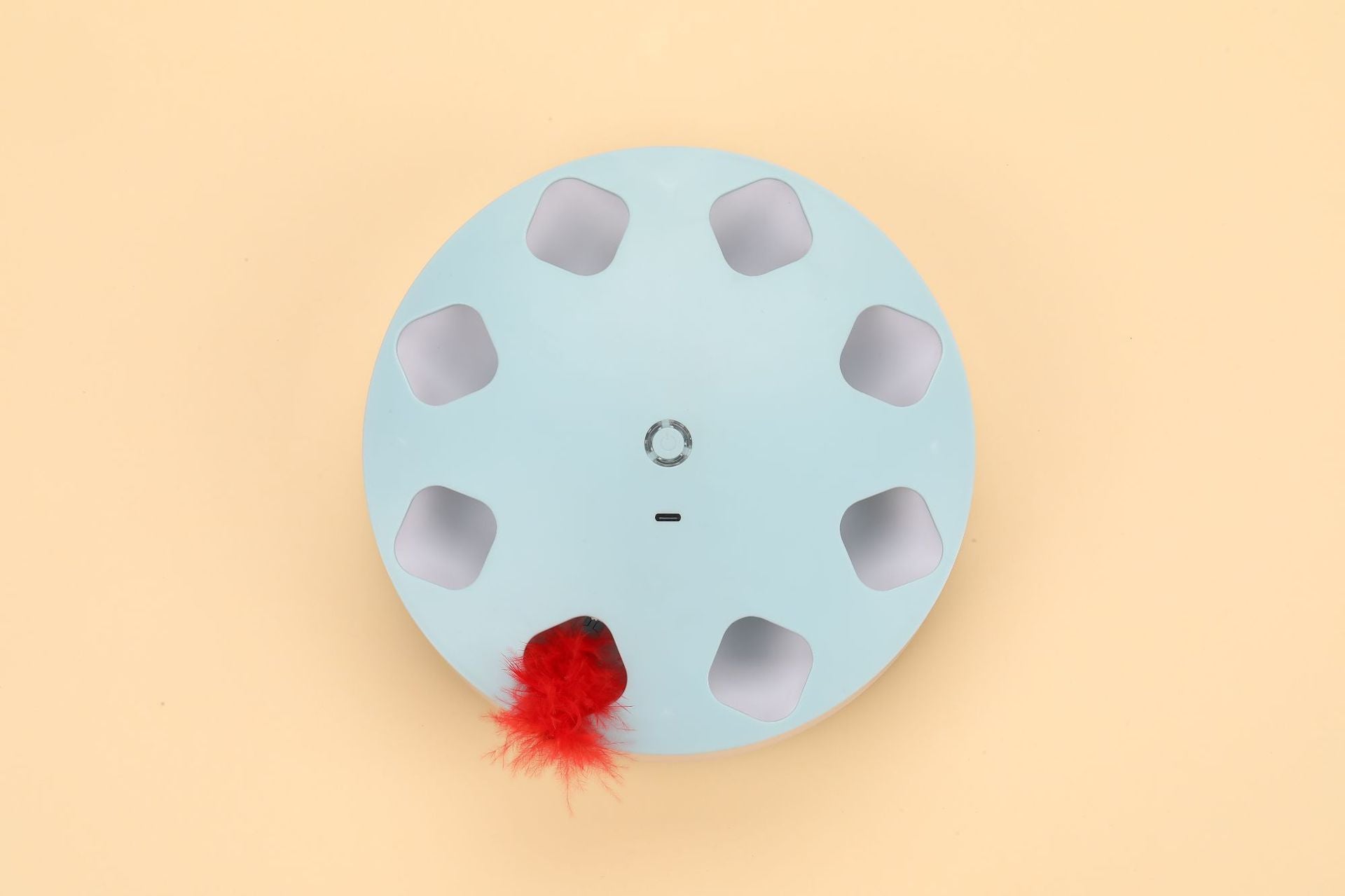 Automatic UFO Cat Teaser Toy with Rotating Feather