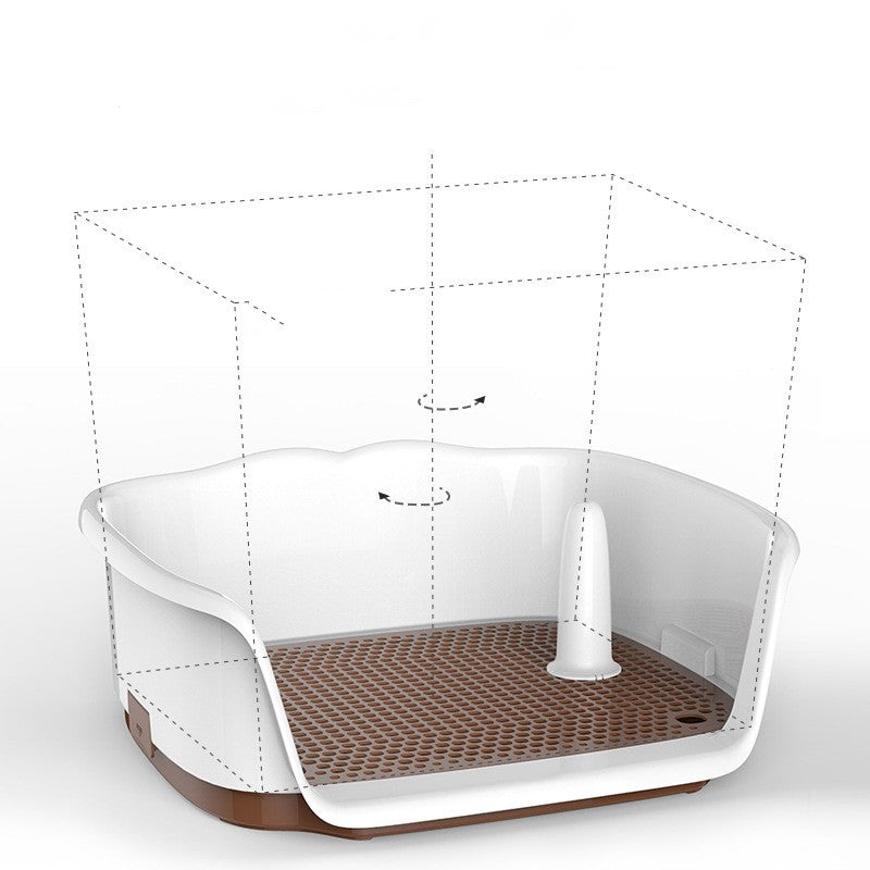 Dog Potty Tray with Grate - Mess-Free Indoor Toilet for Small Dogs