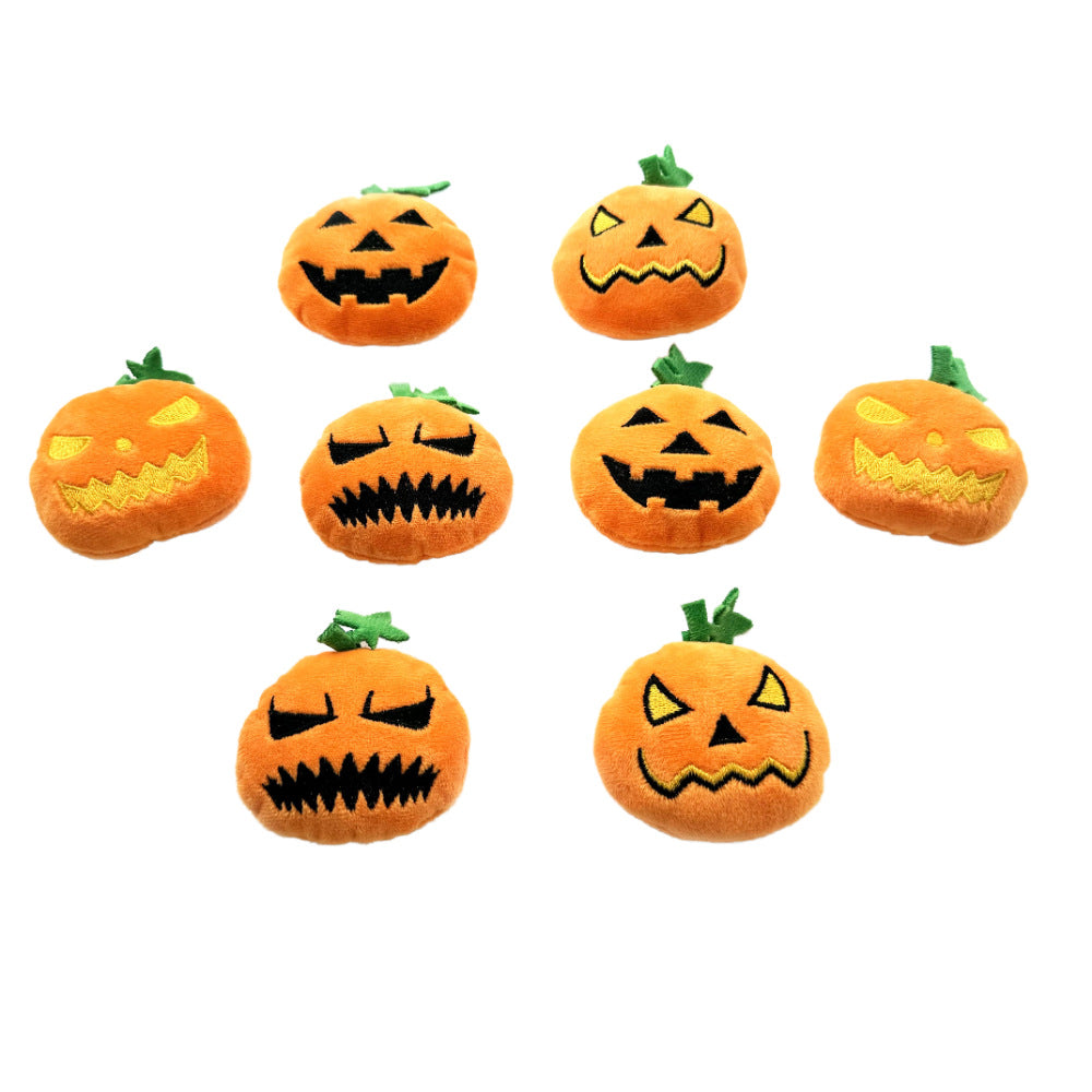 Product view of Halloween Pumpkin Cat Toy - Plush Bite & Molar Chew