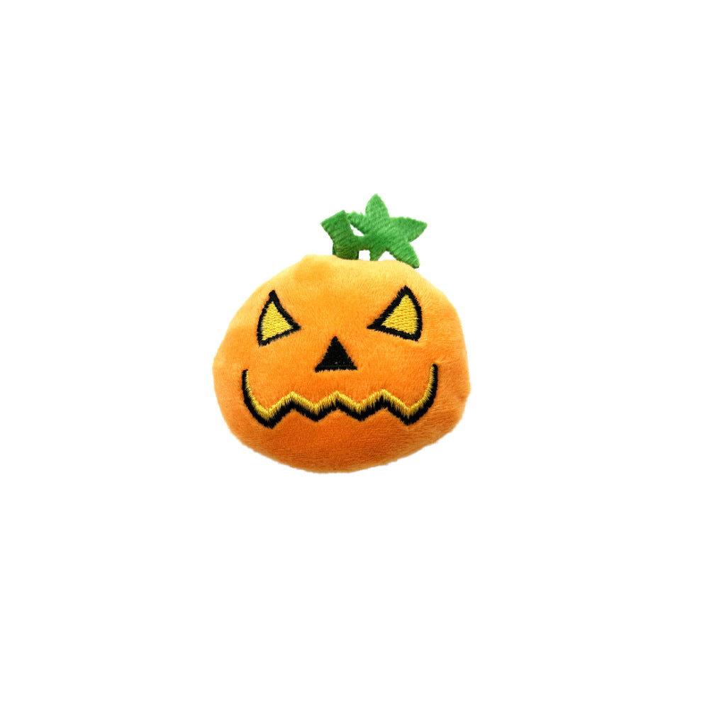 Additional view of Halloween Pumpkin Cat Toy - Plush Bite & Molar Chew