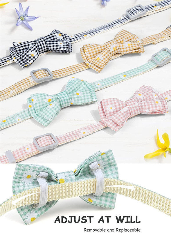 Additional view of Plaid Bow Dog & Cat Collar — Adorable Everyday Charm