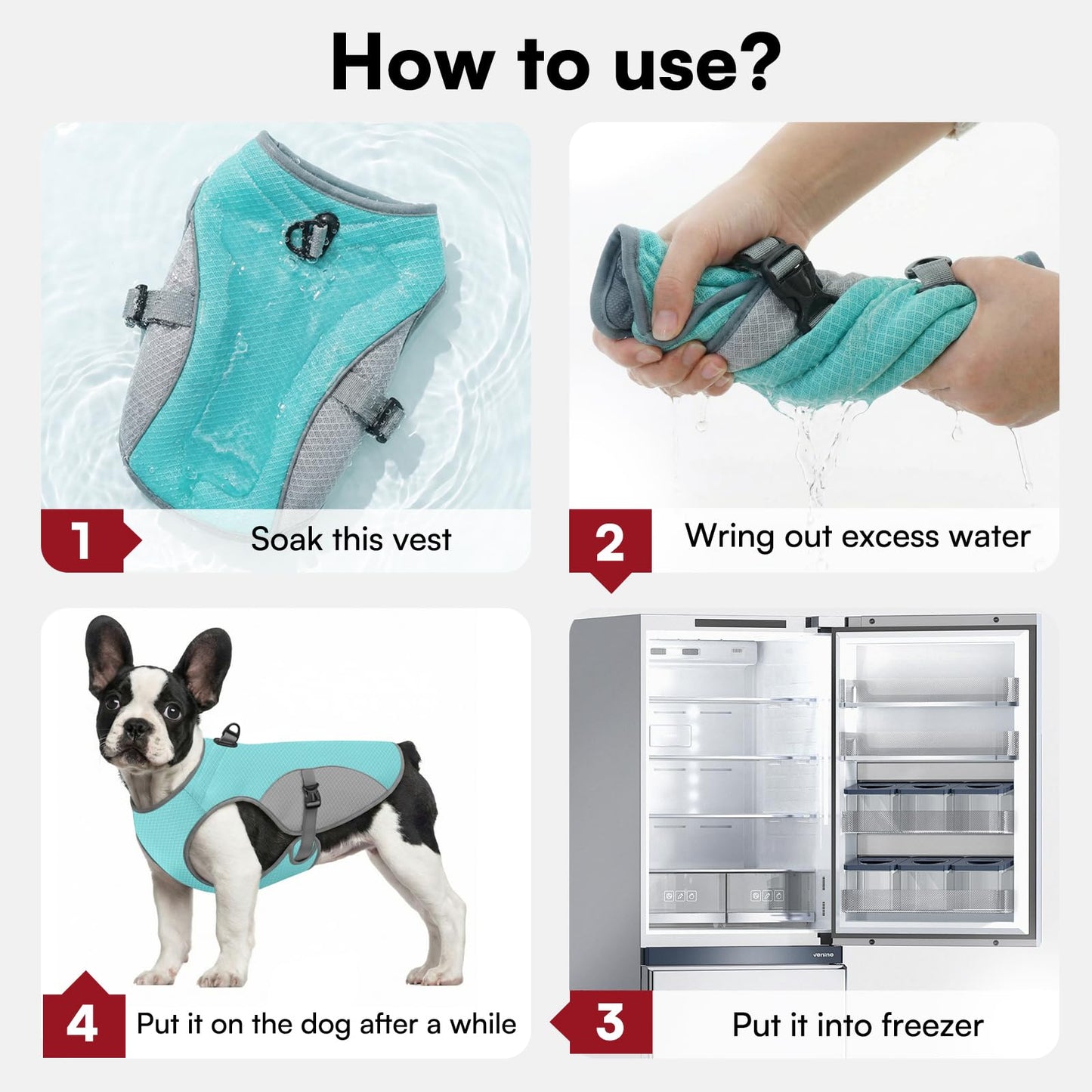 Dog Cooling Vest — Reflective Summer Jacket for Hot Walks