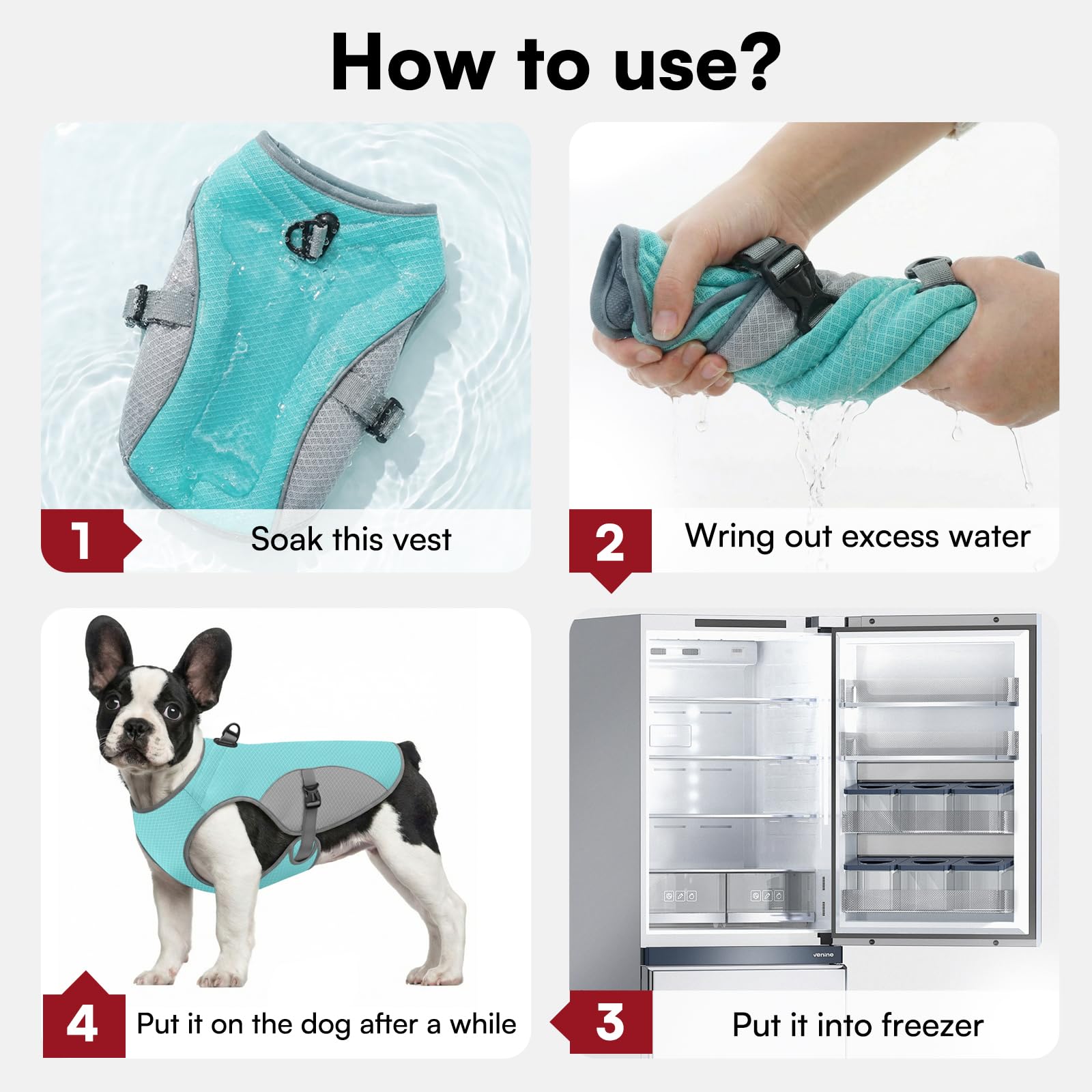 Dog Cooling Vest — Reflective Summer Jacket for Hot Walks