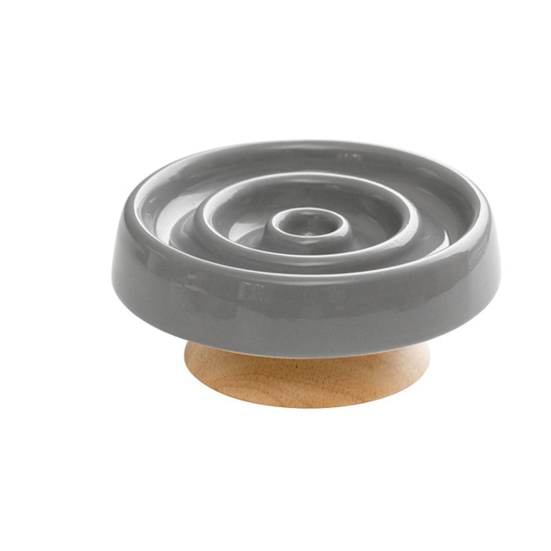Ceramic Slow Feeder Bowl for Dogs & Cats — Anti-Gulp Maze