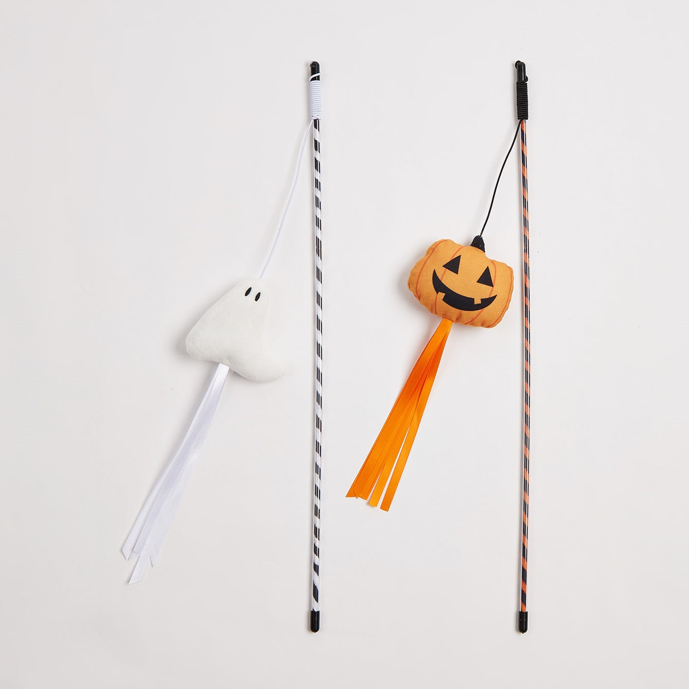Additional view of Halloween Cat Teaser Wand — Ghost & Pumpkin Plush Toy