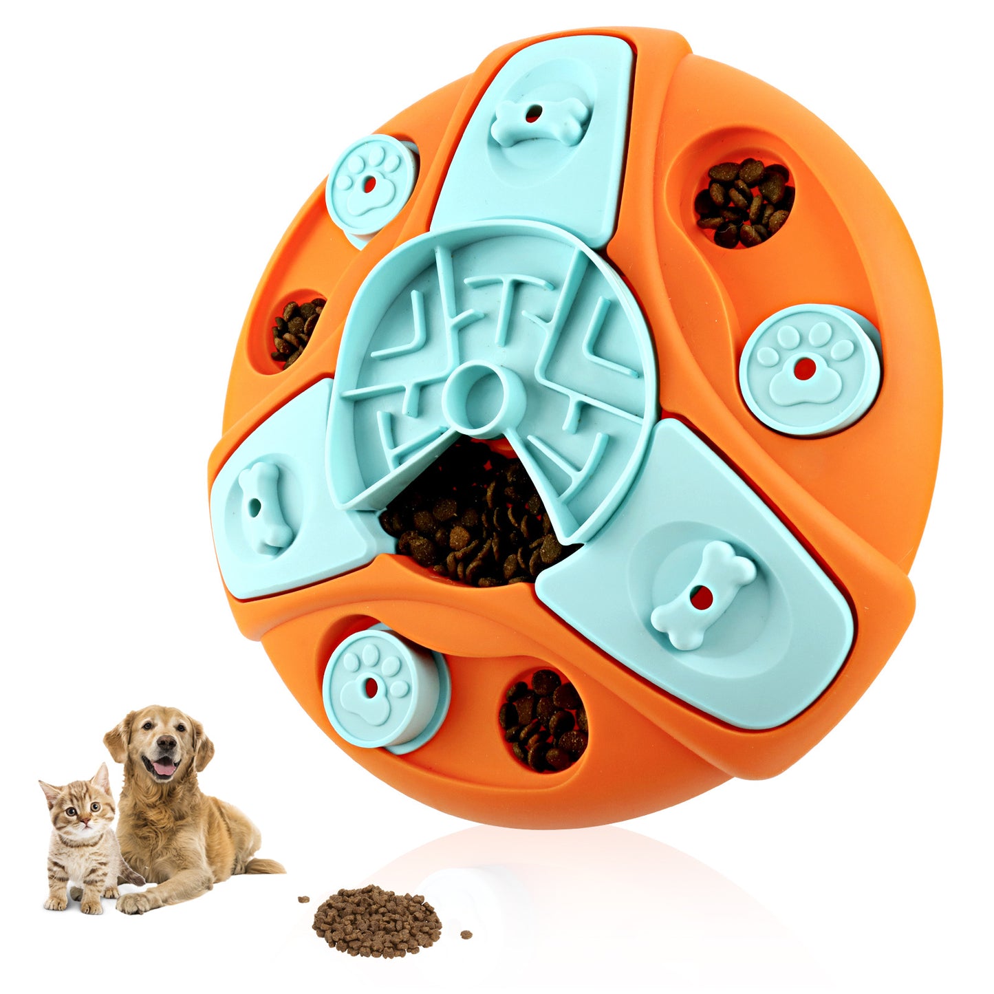 Dog Puzzle Feeder Toy - Slow Feeder Bowl That Boosts IQ
