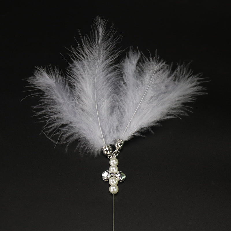 Fairy Feather Cat Teaser Wand with Jingle Bell